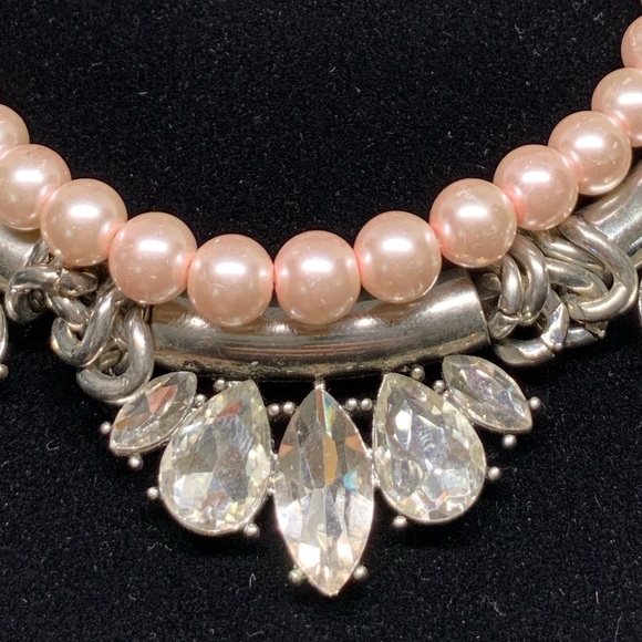 Gorgeous Layered Crystal and Pearl Statement Necklace - Picture 6 of 8